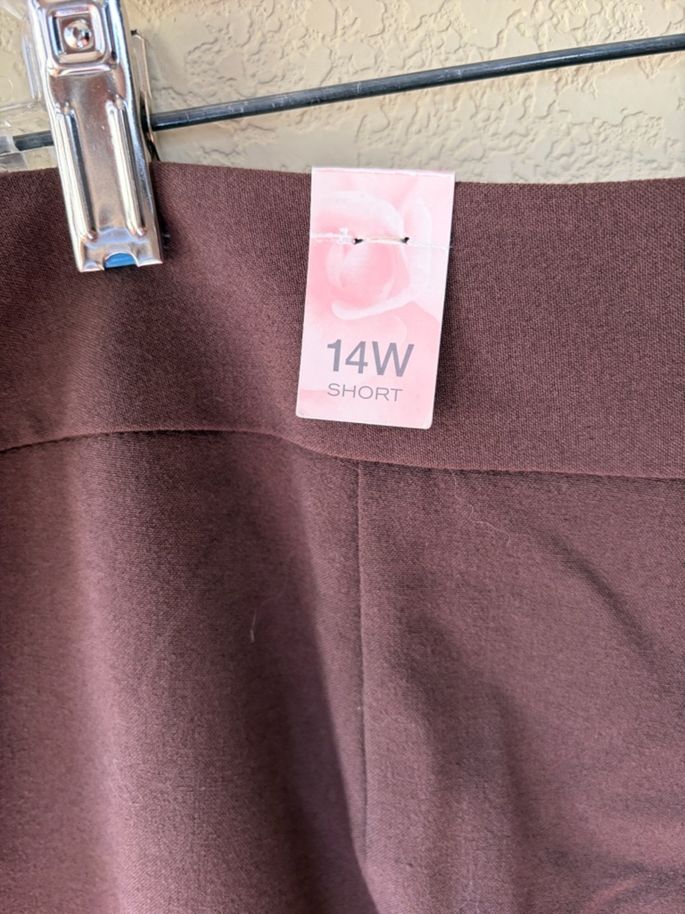 NWT dressbarn 2 Way Stretch Brown Straight Leg Pants - Picture 5 of 14